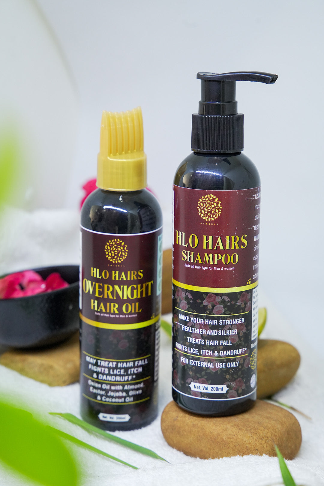 HloHair Hairfall Rescue Kit (Oil + Shampoo)