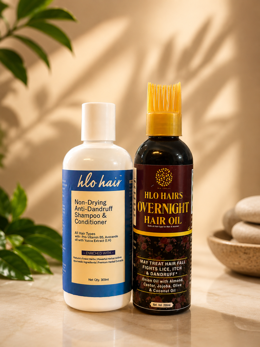 Hlo Hair Hairfall Primium kit [ Hair oil + Shampoo 300 ml ]